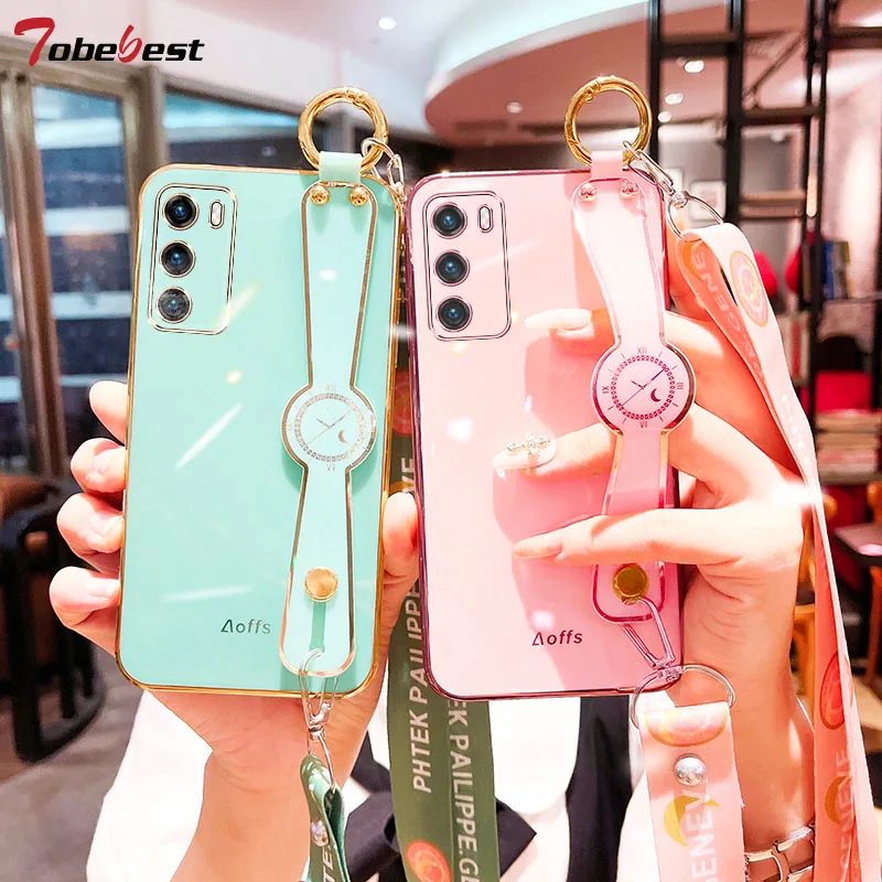 Ремешок на руку ремешок квадратный чехол с покрытием для Huawei P50 P40 P30 P20 Lite Pro Coque Stand силиконовый чехол 
Ремешок на руку ремешок квадратный чехол с покрытием для Huawei P50 P40 P30 P20 Lite Pro Coque Stand силиконовый чехол