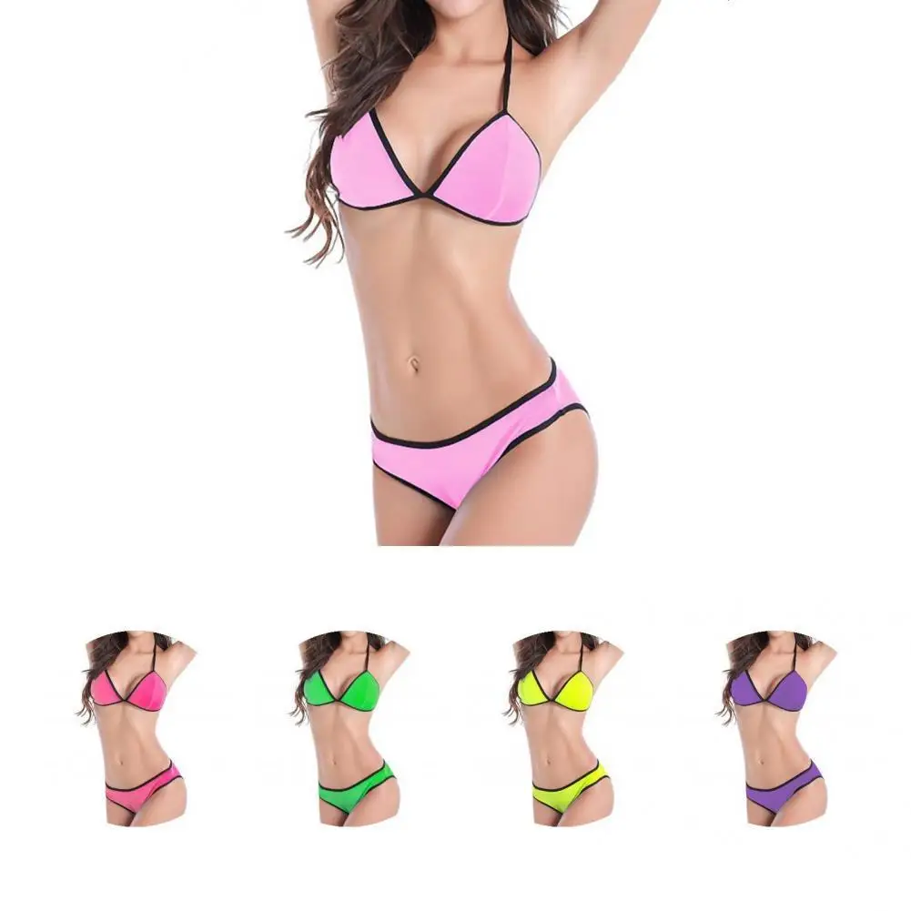 2 Pcs/Set Women Swimsuit Comfortable Beachwear Simple Classic Summer Bikini Set Bathing Suit for Beach
2 Pcs/Set Women Swimsuit Comfortable Beachwear Simple Classic Summer Bikini Set Bathing Suit for Beach