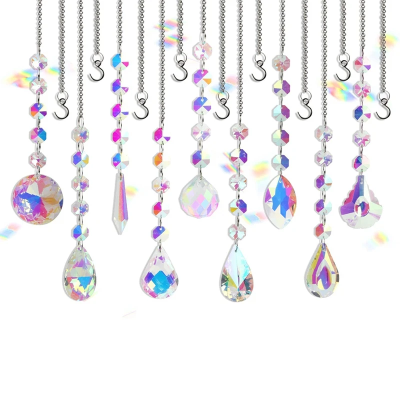 Colorful Crystal Suncatcher - 9PCS Hanging Crystal Sun Catchers With Chain For Windows Prism Ball Pendant Rainbow
Colorful Crystal Suncatcher - 9PCS Hanging Crystal Sun Catchers With Chain For Windows Prism Ball Pendant Rainbow