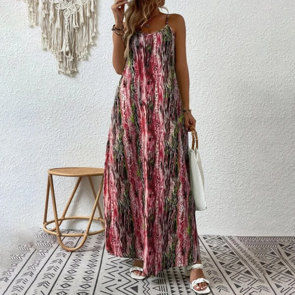 Women Summer Dress Sexy Tropical Printed Sling Dress Halter Maxi Dress Sleeveless Beach Dress Robe Femme Boho Dress Sundress
Women Summer Dress Sexy Tropical Printed Sling Dress Halter Maxi Dress Sleeveless Beach Dress Robe Femme Boho Dress Sundress