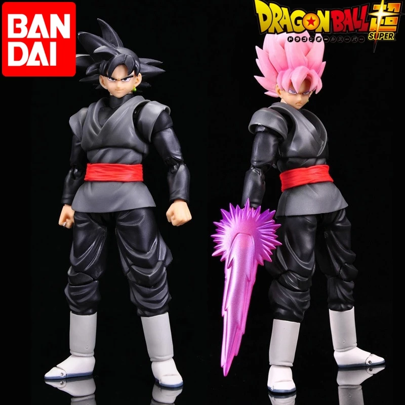 

14cm Dragon Ball Z Goku Shf Super Saiyan Black Zamasu Action Anime Figure Movie Version Dbz Model Toys With Multiple Accessories