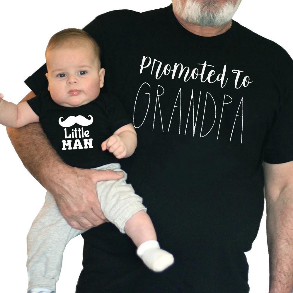 Promoted To Be Grandpa Matching Family Look Outfits 1PC Grandpa and Grandpa's Little Man Matching Grandpa and Grandson T-shirts
Promoted To Be Grandpa Matching Family Look Outfits 1PC Grandpa and Grandpa's Little Man Matching Grandpa and Grandson T-shirts