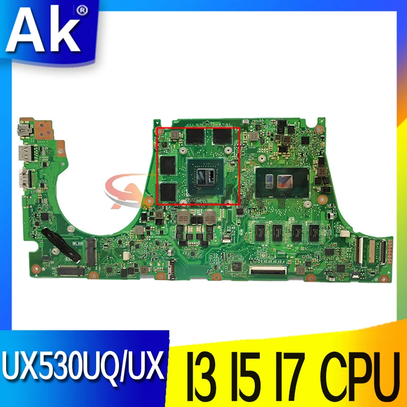 UX530UQ_UX Laptop Motherboard For Asus UX530U UX530UQ UX530UN UX530UR UX530UX Mainboard I3 I5 I7 CPU GT940M GTX950M 8G 16G RAM
UX530UQ_UX Laptop Motherboard For Asus UX530U UX530UQ UX530UN UX530UR UX530UX Mainboard I3 I5 I7 CPU GT940M GTX950M 8G 16G RAM