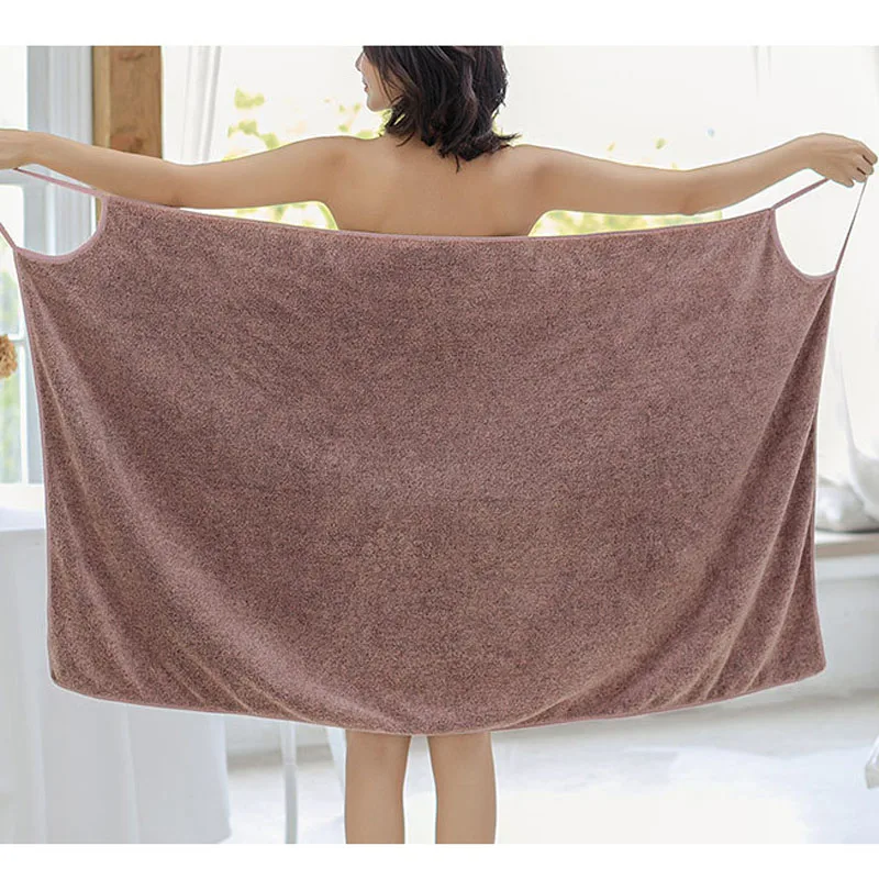 

Домашнее женское банное полотенце из микрофибры, Впитывающее Влагу, сауна, спа, банный халат, пляжное полотенце, дышащее полотенце для ванно...