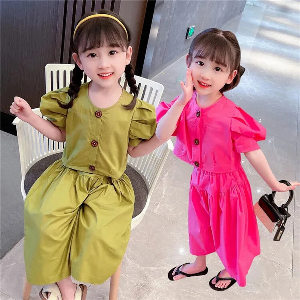 Summer Toddler Baby Girl 2 PCS Clothing Sets Children Cotton T Shirt Tops and Loose Pants for Girls Cute Daily Outfits 3-10Years
Summer Toddler Baby Girl 2 PCS Clothing Sets Children Cotton T Shirt Tops and Loose Pants for Girls Cute Daily Outfits 3-10Years