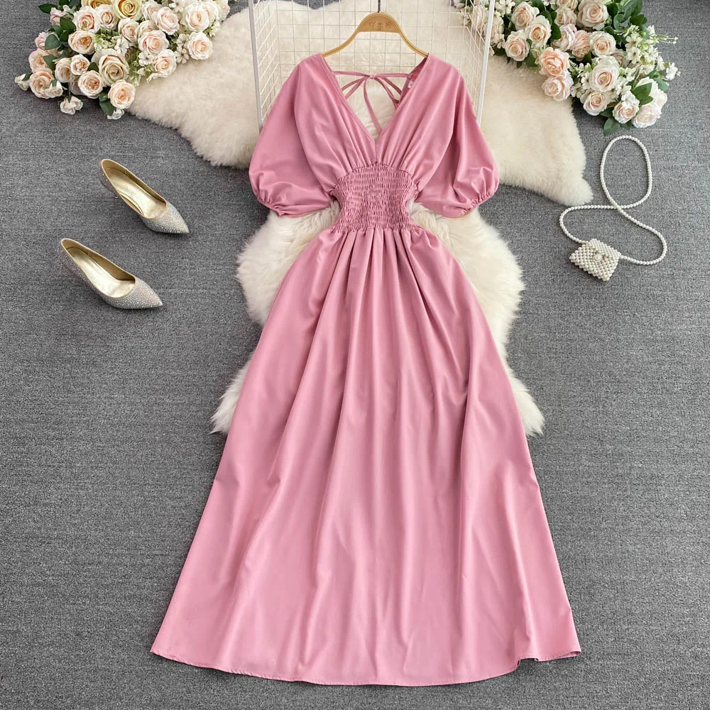 Y2K Lace-up A-line Party Dress Woman Deep V Neck Short Sleeve Elastic High Waist Beach Style Midi Dresses Female Dropshipping
Y2K Lace-up A-line Party Dress Woman Deep V Neck Short Sleeve Elastic High Waist Beach Style Midi Dresses Female Dropshipping
