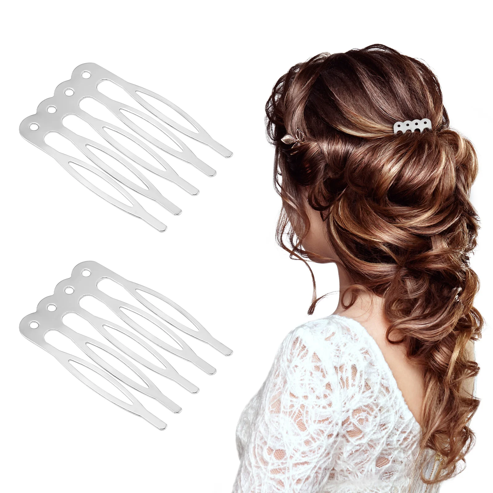 50pcs Five Teeth Exquisite Creative Hairpin Combs Tuck Combs Hair Combs for Girls
50pcs Five Teeth Exquisite Creative Hairpin Combs Tuck Combs Hair Combs for Girls