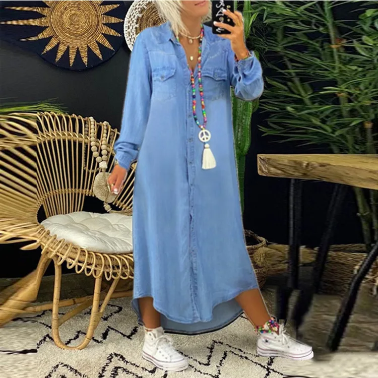 Summer Oversize Women's Denim Dress Black Loose Long Shirt Dresses Female Fashion 2023 Trendy Elegant Casual Girl Ladies Clothes
Summer Oversize Women's Denim Dress Black Loose Long Shirt Dresses Female Fashion 2023 Trendy Elegant Casual Girl Ladies Clothes