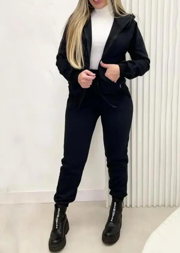 Women's Casual Autumn Two Piece Set Outfit 2023 Long Sleeve Zipper Design Hooded Top & Fashion Pocket Design Pants Set New Y2K
Women's Casual Autumn Two Piece Set Outfit 2023 Long Sleeve Zipper Design Hooded Top & Fashion Pocket Design Pants Set New Y2K