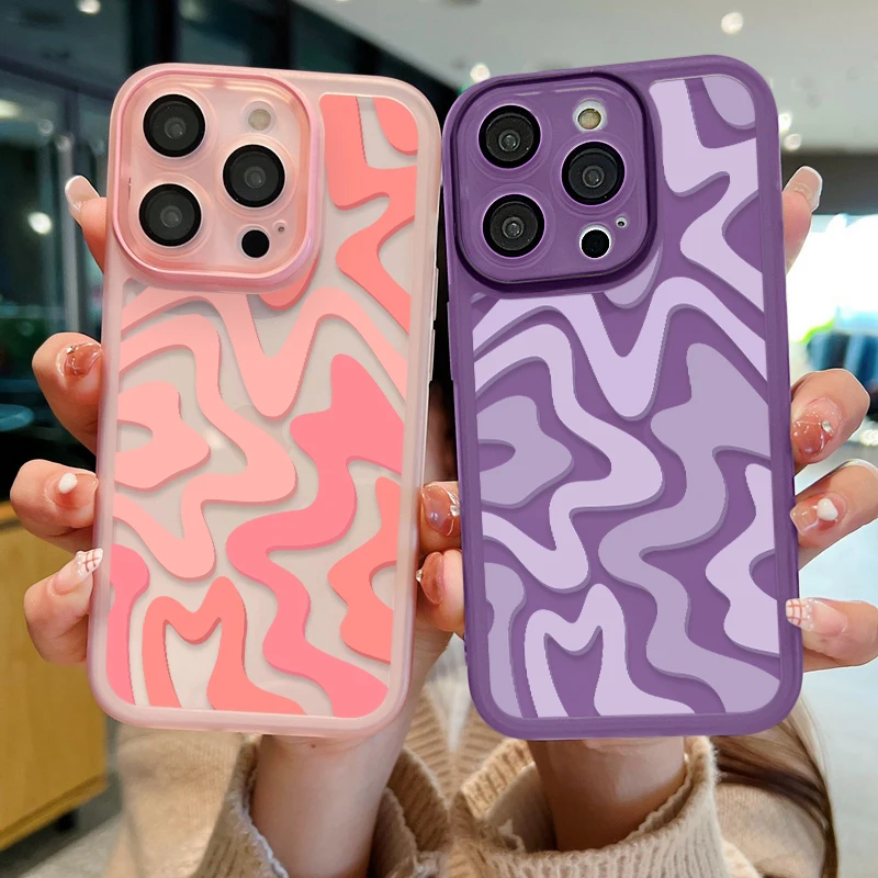 Силиконовый чехол с рисунком для iPhone 15 14 13 Pro Max 12 11 Plus стеклянный протектор