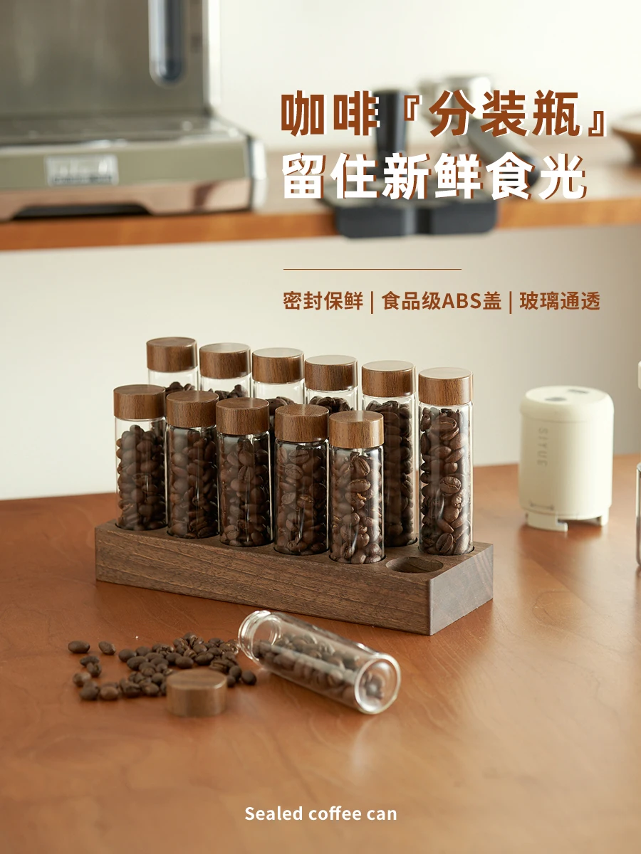 Coffee bean sorting test tube glass display rack single tube storage storage coffee tool sealed jar Smelling bottle
Coffee bean sorting test tube glass display rack single tube storage storage coffee tool sealed jar Smelling bottle