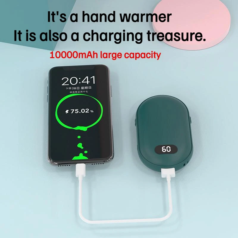 10000mAh Portable Power Bank 2 In 1 USB Rechargeable Handy Warmers Winter Handhold Heater Electric Heater
10000mAh Portable Power Bank 2 In 1 USB Rechargeable Handy Warmers Winter Handhold Heater Electric Heater