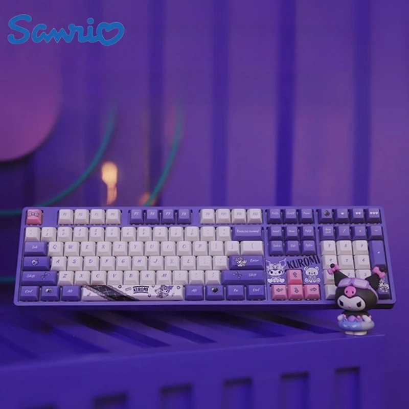 108key Sanrio Kuromi Bluetooth Wireless Keyboard Three Mode Rgb Hot Plug Animen Backlight Mechanical Cartoo Gaming Keyboard
108key Sanrio Kuromi Bluetooth Wireless Keyboard Three Mode Rgb Hot Plug Animen Backlight Mechanical Cartoo Gaming Keyboard
