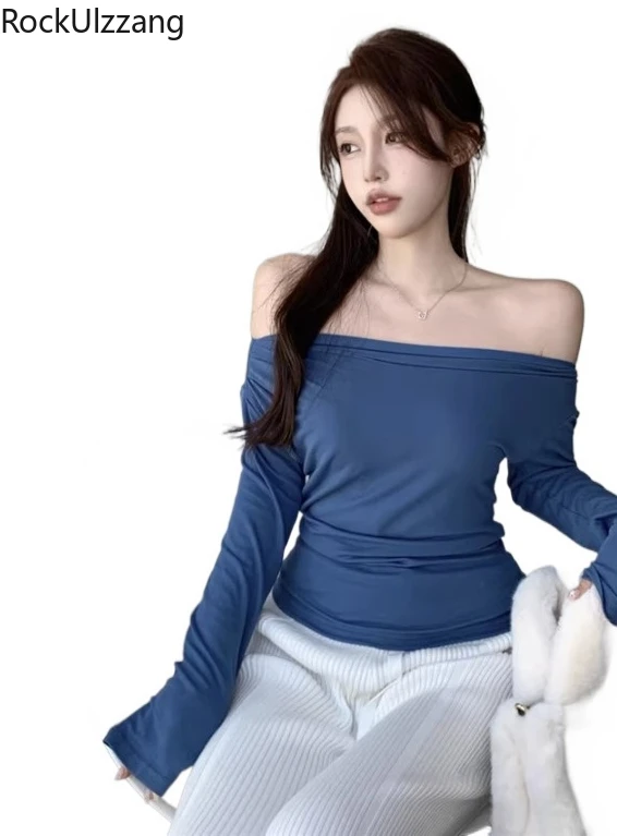 Fall Long Sleeve Elegant Cotton Top Women T-Shirt Slash Hollow Shoulder Solid Color Basic Classics T Shirt y2k clothing korean
Fall Long Sleeve Elegant Cotton Top Women T-Shirt Slash Hollow Shoulder Solid Color Basic Classics T Shirt y2k clothing korean