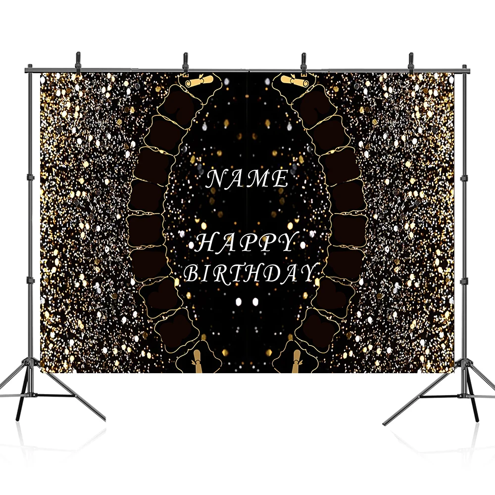 Glitter Light Dot Black Happy Birthday Party Decoration Backdrops Name Customize Baby Shower Photocall Photography Background
Glitter Light Dot Black Happy Birthday Party Decoration Backdrops Name Customize Baby Shower Photocall Photography Background