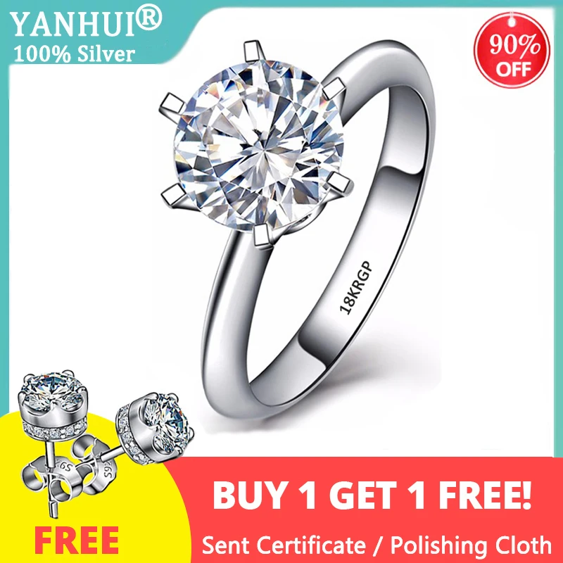 Free Sent Earrings Luxury 18K White Gold Color Wedding Band Natural Solitaire 2.0ct Zirconia Diamond Rings For Women Gift R168
Free Sent Earrings Luxury 18K White Gold Color Wedding Band Natural Solitaire 2.0ct Zirconia Diamond Rings For Women Gift R168