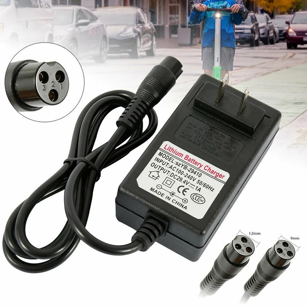 29.4V 1A Lithium Battery Charger Adapter For Self Balancing Scooter Wheel EU 9MM/US 9MM/UK 9MM/EU 12MM/US Accessories
29.4V 1A Lithium Battery Charger Adapter For Self Balancing Scooter Wheel EU 9MM/US 9MM/UK 9MM/EU 12MM/US Accessories