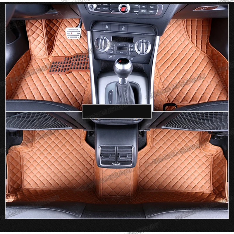 Кожаный коврик для салона автомобиля напольный Audi Q3 2011 2012 2013 2014 2015 2016 2017 2018