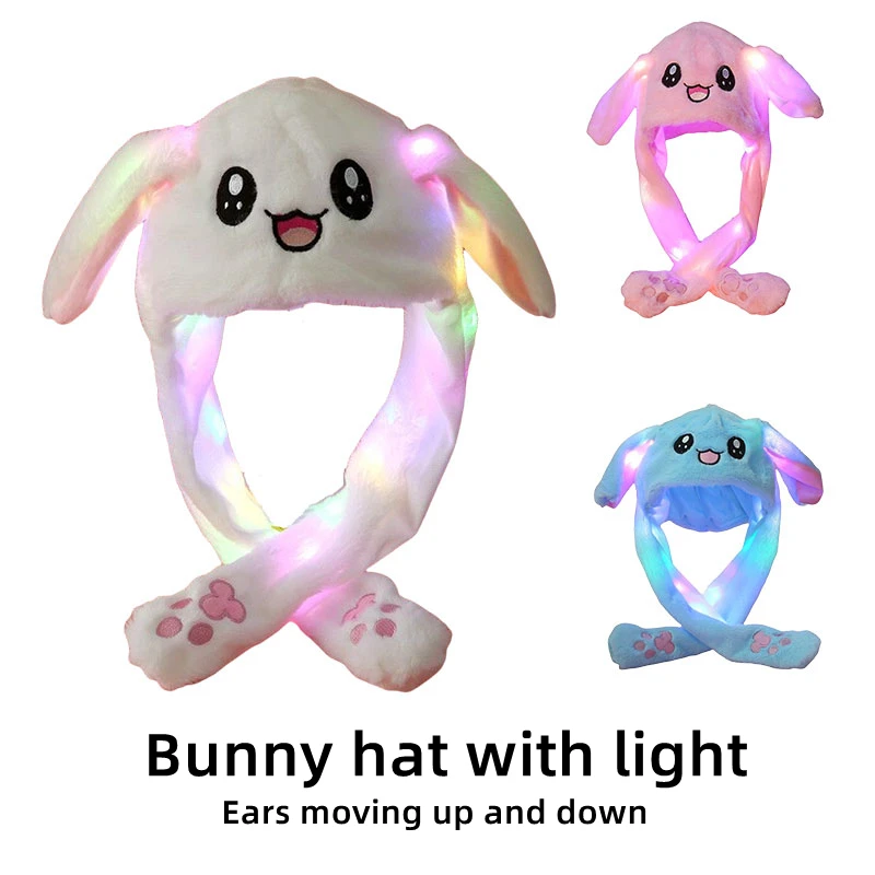 Lovely Bunny Hat with Light Moving Ears Rabbit Hat for Kids Kawaii Funny Cartoon Toy Earflaps Movable Beanies Kid Accessories
Lovely Bunny Hat with Light Moving Ears Rabbit Hat for Kids Kawaii Funny Cartoon Toy Earflaps Movable Beanies Kid Accessories