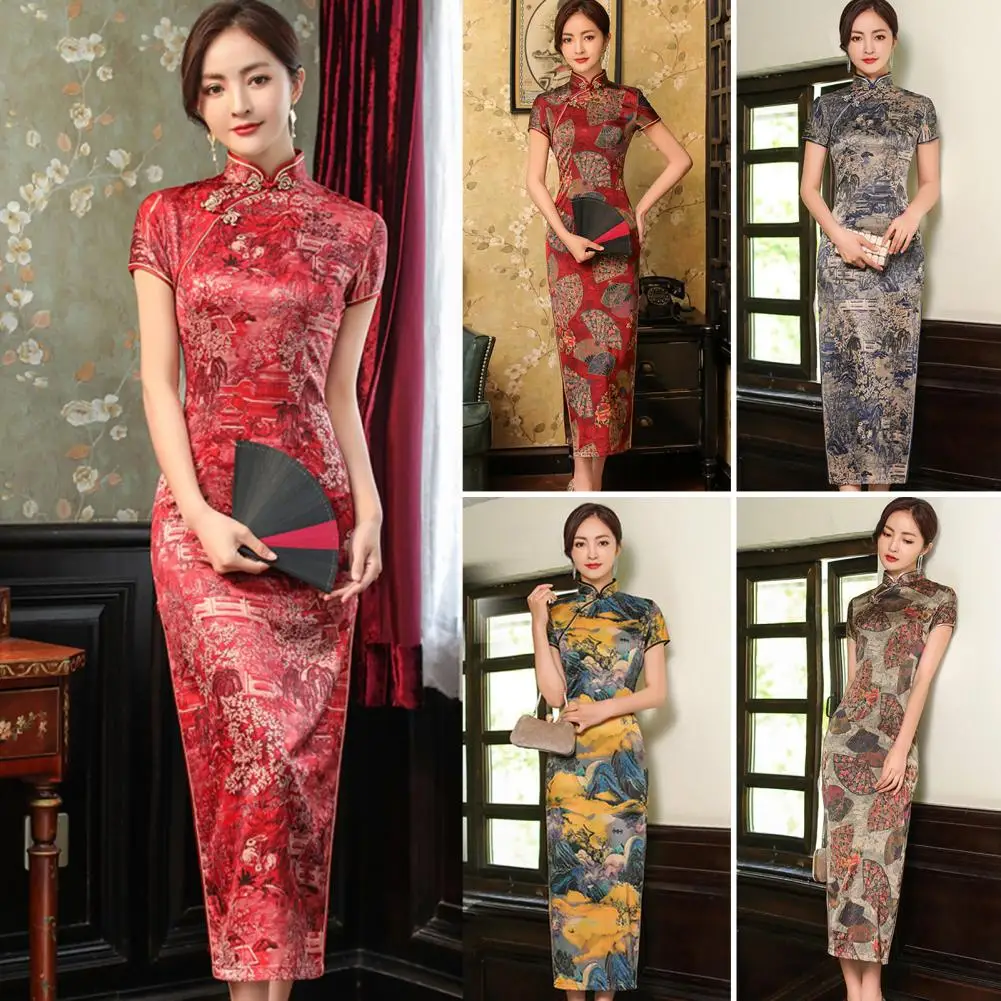 Classic Wedding Qipao Short Sleeve Waist Tight Close-fitting Elegant Qipao Streetwear
Classic Wedding Qipao Short Sleeve Waist Tight Close-fitting Elegant Qipao Streetwear