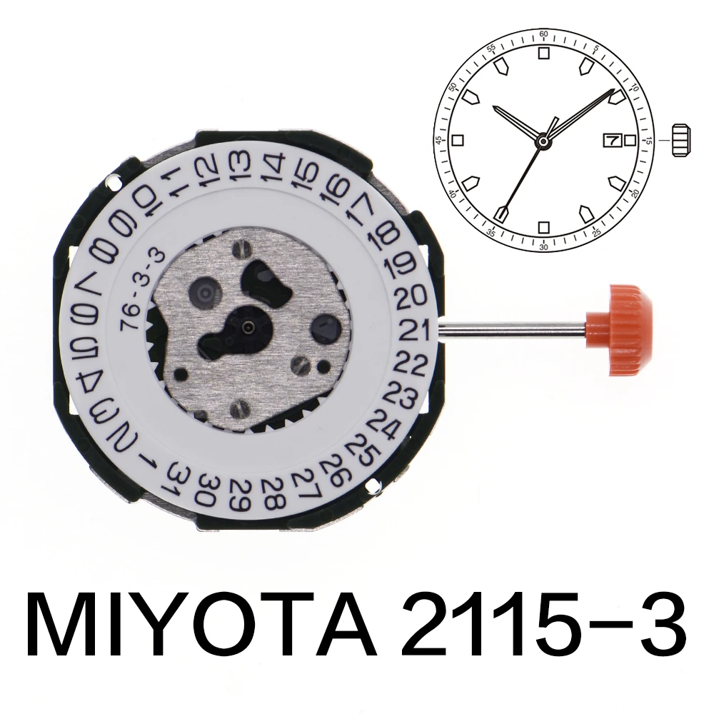 Кварцевый механизм Miyota 2115, Japona 2115-3, запчасти для часов, ремонтные аксессуары с индикацией даты, календарем, японским механизмом
Кварцевый механизм Miyota 2115, Japona 2115-3, запчасти для часов, ремонтные аксессуары с индикацией даты, календарем, японским механизмом