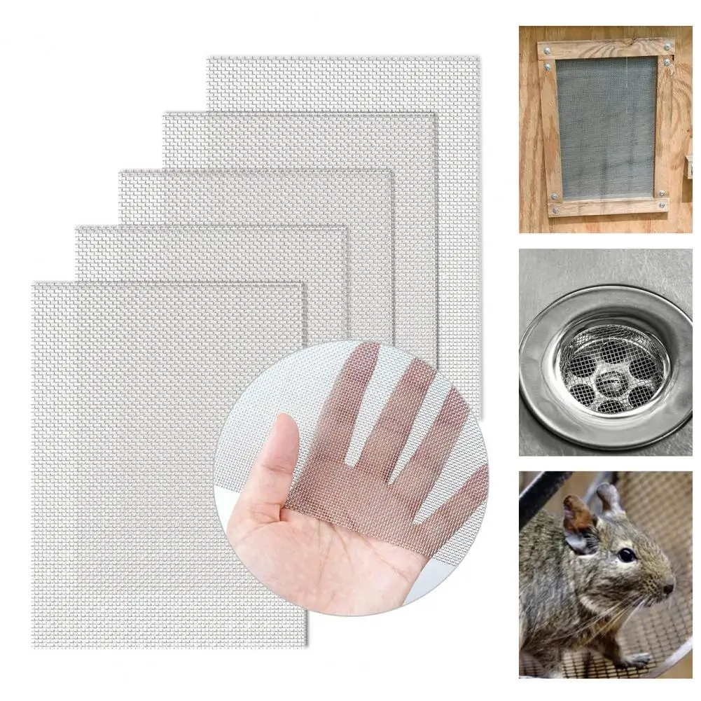 4Pcs Wire Mesh Screen Uniform Weaving Stable Structures Multi-purpose Stainless Steel Square Prevent Mice Metal Mesh
4Pcs Wire Mesh Screen Uniform Weaving Stable Structures Multi-purpose Stainless Steel Square Prevent Mice Metal Mesh