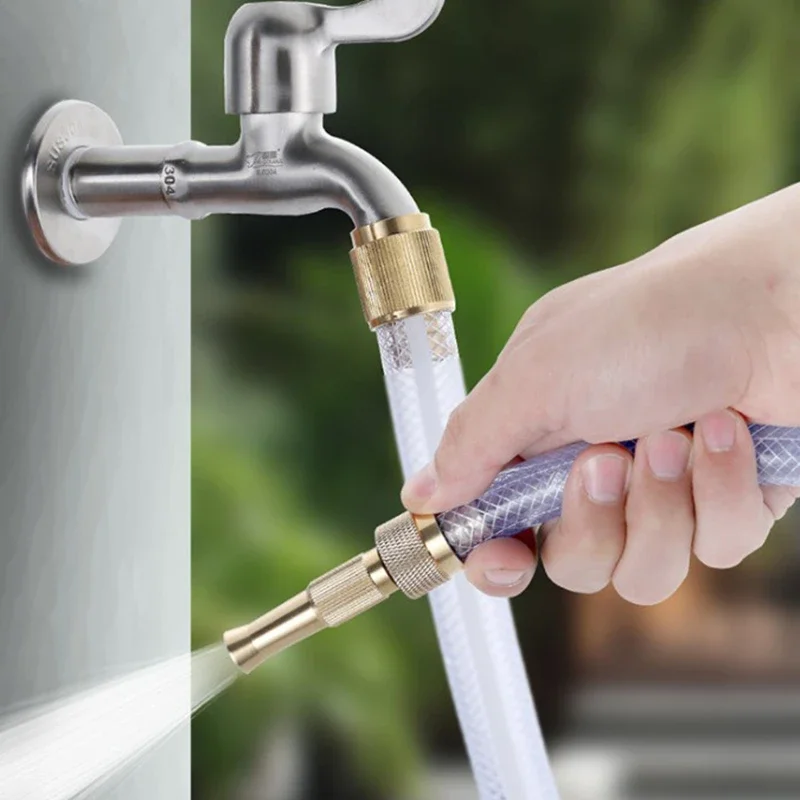 High Pressure Spray Nozzle Set Brass Water Gun Hose Nozzle With Quick Connector for Outdoor Garden Tap Car Wash Clean Sprinkler
High Pressure Spray Nozzle Set Brass Water Gun Hose Nozzle With Quick Connector for Outdoor Garden Tap Car Wash Clean Sprinkler