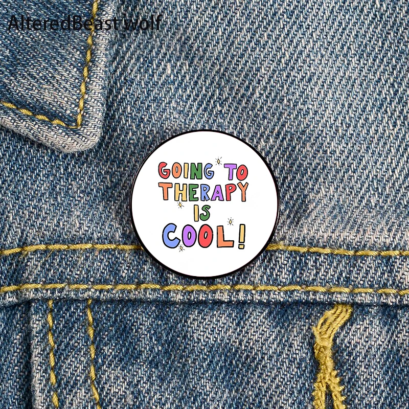 Going To Therapy Is Cool Printed Pin Custom Funny Brooches Shirt Lapel Bag Cute Badge Cartoon enamel pins for Lover Girl Friends 
Going To Therapy Is Cool Printed Pin Custom Funny Brooches Shirt Lapel Bag Cute Badge Cartoon enamel pins for Lover Girl Friends