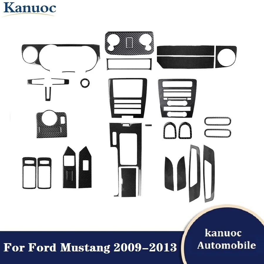 Автомобильные черные наклейки из углеродного волокна для Ford Mustang 2009 2010 2011 2012 2013