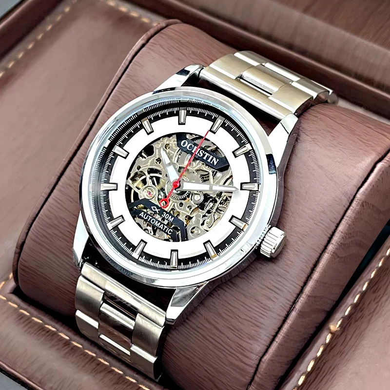 Business watch men's luminous waterproof hollow stainless steel belt casual automatic mechanical watch men
Business watch men's luminous waterproof hollow stainless steel belt casual automatic mechanical watch men