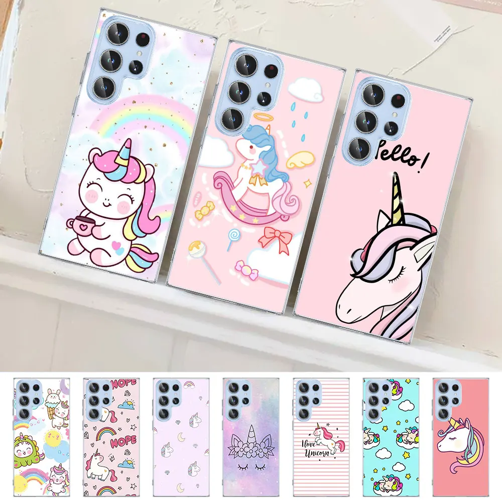 Милый мультяшный чехол с единорогом для Samsung Galaxy S23 S22 Ultra S21 S20 FE S10 5G S9 S8 Plus S10e S7 Edge, прозрачный мягкий чехол для телефона из ТПУ
Милый мультяшный чехол с единорогом для Samsung Galaxy S23 S22 Ultra S21 S20 FE S10 5G S9 S8 Plus S10e S7 Edge, прозрачный мягкий чехол для телефона из ТПУ