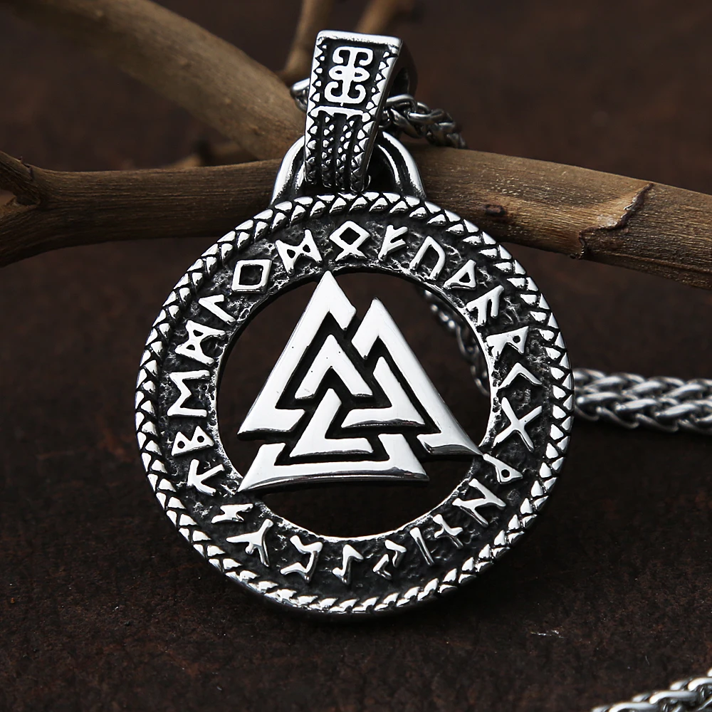 Vintage Stainless Steel Viking Valknut Necklace Mens Chain Punk Street Nordic Odin Rune Necklace Pendant Biker Jewelry Gift
Vintage Stainless Steel Viking Valknut Necklace Mens Chain Punk Street Nordic Odin Rune Necklace Pendant Biker Jewelry Gift