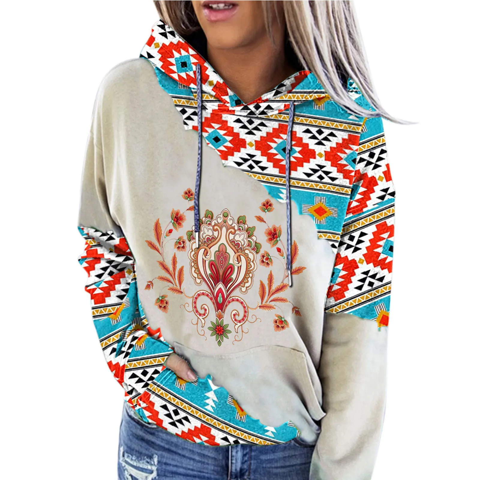 Women Pullover Pocket Drawstring Long-Sleeved Vintage Hoodie Printed Sweater Womens over Sized Hoodie Womens Graphic Long Sleeve 
Women Pullover Pocket Drawstring Long-Sleeved Vintage Hoodie Printed Sweater Womens over Sized Hoodie Womens Graphic Long Sleeve