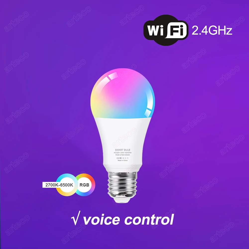 arteco Светодиодная лампа Tuya Smart Wi-Fi RGBW 5Вт 220В 
arteco Светодиодная лампа Tuya Smart Wi-Fi RGBW 5Вт 220В