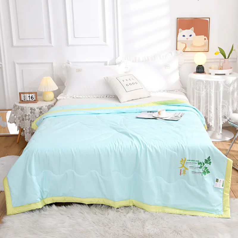 

Cooling Summer Quilt Soft Washed Microfiber Duvet Insert Breathable Air Conditioning Comforter Home Office Nap Blanket Bedspread