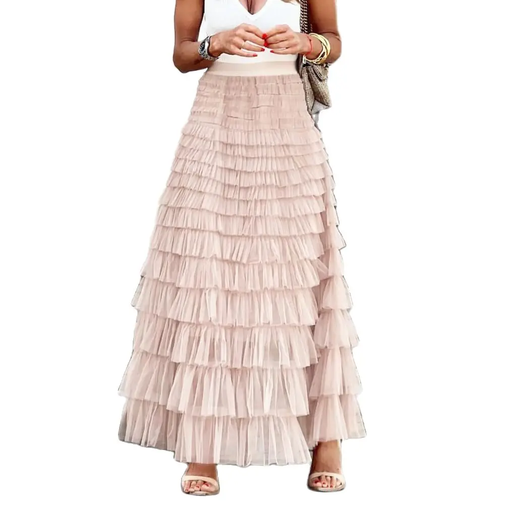 Women 2023 New Fashion Skirt High-Waist Long Skirt Summer Multi Layer Mesh Skirt
Women 2023 New Fashion Skirt High-Waist Long Skirt Summer Multi Layer Mesh Skirt