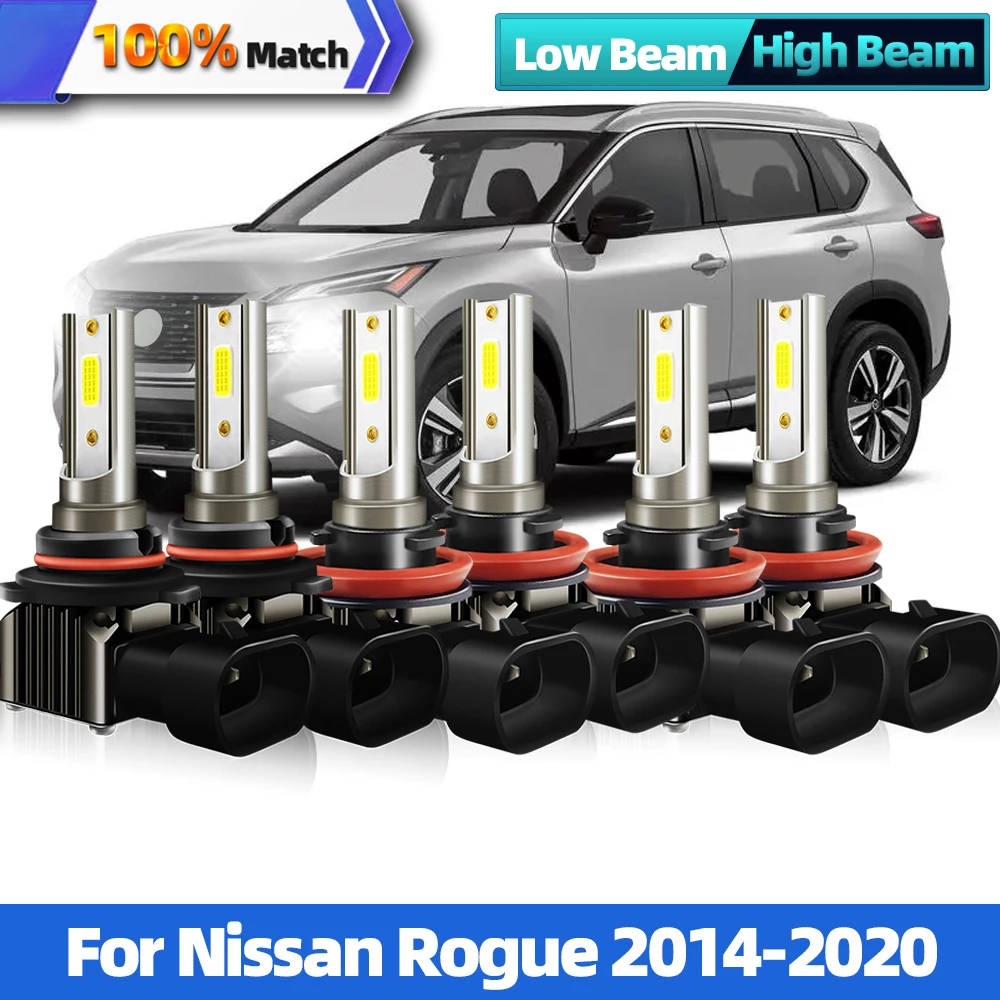 6 шт., автомобильные фары с чипом Turbo CSP, 6000K, для Nissan Rogue 2014-2016, 2017, 2018, 2019
6 шт., автомобильные фары с чипом Turbo CSP, 6000K, для Nissan Rogue 2014-2016, 2017, 2018, 2019