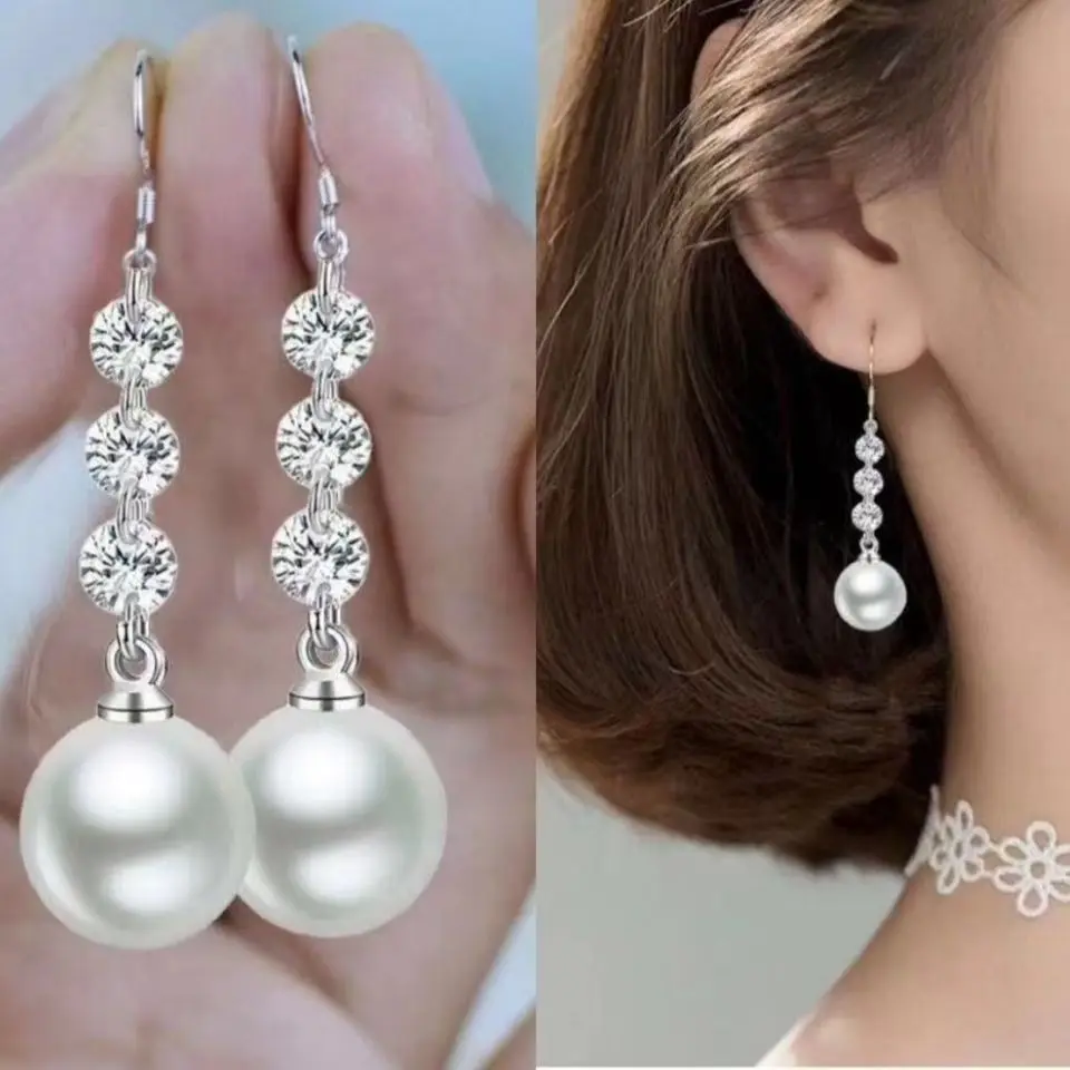 Elegant Fashion Female Accessories Pearl Drop Earrings Bride Wedding Engagement Earrings Birthday Party Anniversary Gift Jewelry
Elegant Fashion Female Accessories Pearl Drop Earrings Bride Wedding Engagement Earrings Birthday Party Anniversary Gift Jewelry