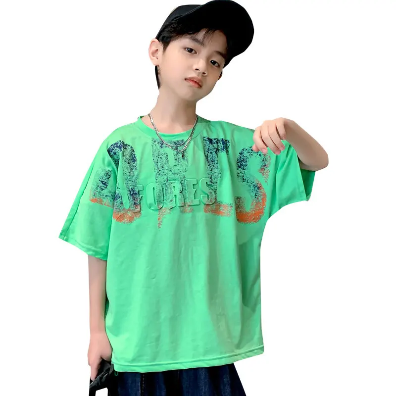 2022 New Fashion Print T Shirt Children Summer White Green Purple Short Sleeve Tees Loose Sports Kids Clothes for Boys Clothing
2022 New Fashion Print T Shirt Children Summer White Green Purple Short Sleeve Tees Loose Sports Kids Clothes for Boys Clothing