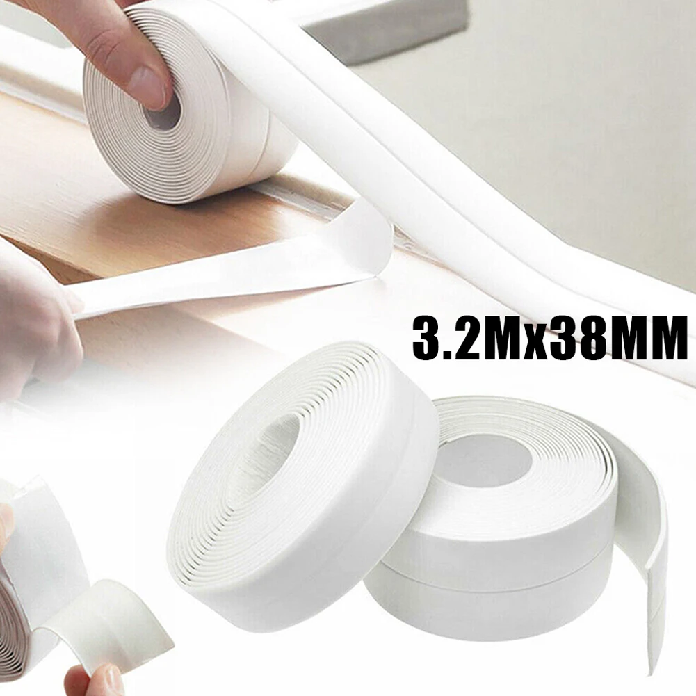 Bathroom Shower Sink Bath Sealing Tape Strip White PVC Waterproof Wall Sticker For Bathroom Kitchen Caulk Strip 3.2M X 38mm
Bathroom Shower Sink Bath Sealing Tape Strip White PVC Waterproof Wall Sticker For Bathroom Kitchen Caulk Strip 3.2M X 38mm