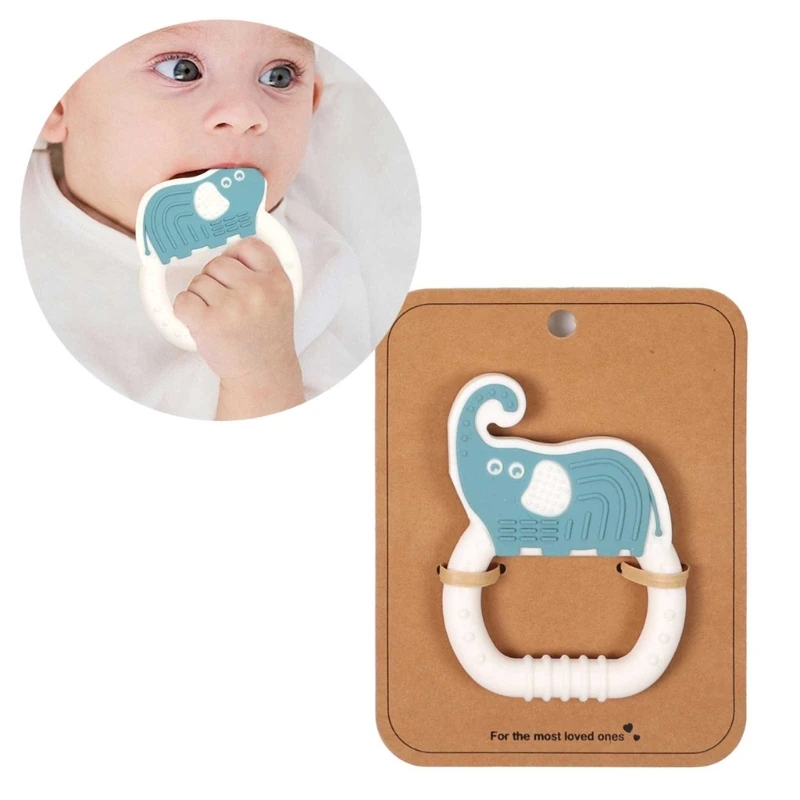 

Newborn Health- Molar Chewing Ring Textured Baby Soothing Teether Pacifier for Toddlers Infants Teething Pain-Relief Toy
