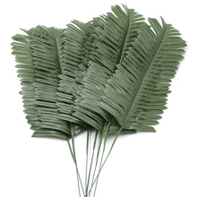 10PCS Artificial Phoenix Tail Fern Grass Green Plant Used For DIY Home Wedding Birthday Party Decoration Fake Flowers Palm