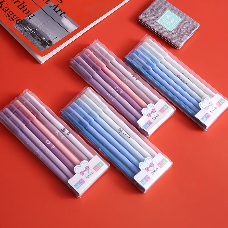 6Pcs/Set Cute Morandi Gel Pen Set Retro 0.5mm Black Signature Pen Student Writing Ink Pen Ballpoint Pen School Office Stationery
6Pcs/Set Cute Morandi Gel Pen Set Retro 0.5mm Black Signature Pen Student Writing Ink Pen Ballpoint Pen School Office Stationery