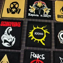 ROCK MUSIC Patch For Clothing Iron On Embroidered Sewing Applique Fabric Badge Apparel Accessories Band