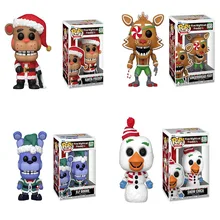 Pop Five Nights at Freddy´s Fnaf Bear SANTA FREDDY Game Action Figure At Five Nights Security Breach Model Kids Toy