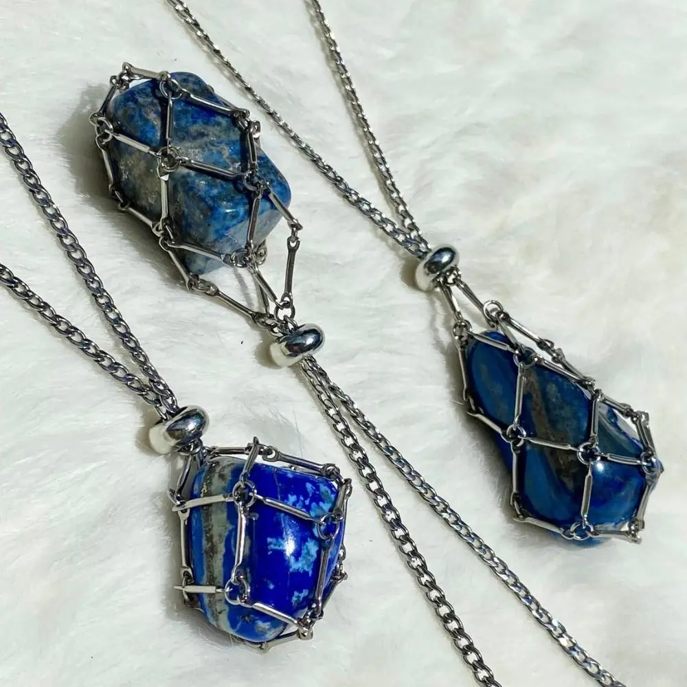 2023 Healing Crystal Pendant Necklace With Net Holder Colorful Crystal Cage Necklace For Women Jewelry Accessories
2023 Healing Crystal Pendant Necklace With Net Holder Colorful Crystal Cage Necklace For Women Jewelry Accessories