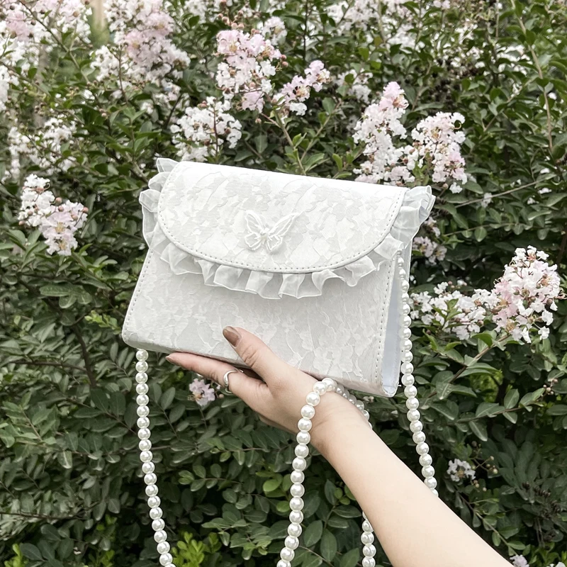 Retro Crossbody Bags for Women Vintage Lace Pearl Chain Ladies Small Square Shoulder Bag Female Clutch Purse Handbags Sac Femme
Retro Crossbody Bags for Women Vintage Lace Pearl Chain Ladies Small Square Shoulder Bag Female Clutch Purse Handbags Sac Femme