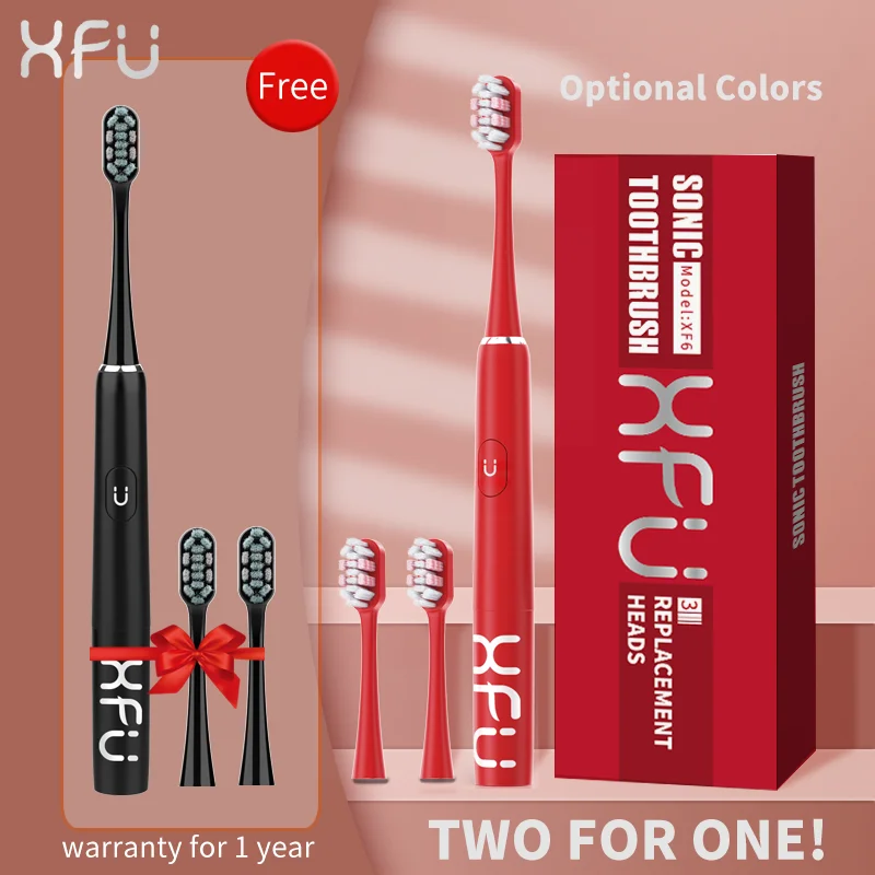 XFU Seago Electric Toothbrush Sonic Adult Battery Teeth Brush Holder with 3 Replacement Brush Heads Waterproof IPX7 Smart Time
XFU Seago Electric Toothbrush Sonic Adult Battery Teeth Brush Holder with 3 Replacement Brush Heads Waterproof IPX7 Smart Time
