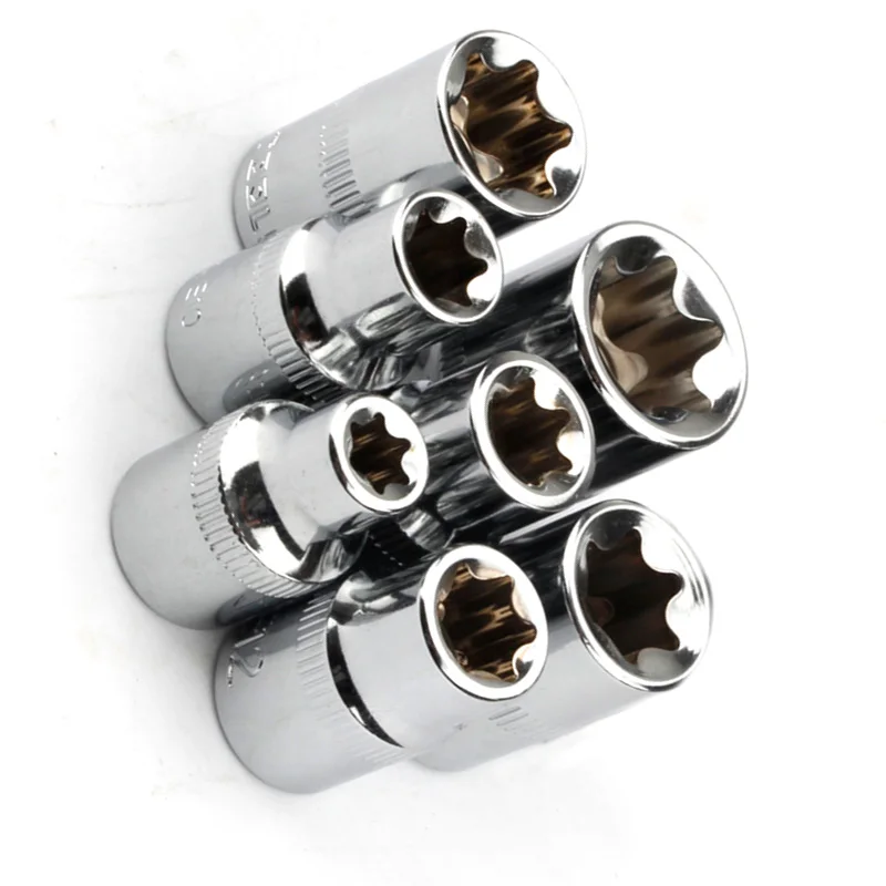 7pcs Socket Wrenches Repair Supplies Workshop Bit E14 E16 E18 Hand Tools Silver Star Steel Type E8 E10 E11 E12
7pcs Socket Wrenches Repair Supplies Workshop Bit E14 E16 E18 Hand Tools Silver Star Steel Type E8 E10 E11 E12