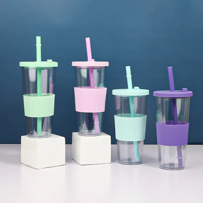 24OZ Straw cup with a straw mini portable double -layer plastic cup large hole universal pearl milk tea cover straw straw cup
24OZ Straw cup with a straw mini portable double -layer plastic cup large hole universal pearl milk tea cover straw straw cup